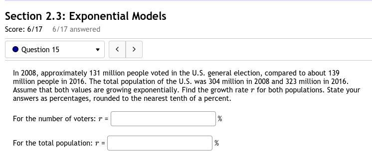 15. In 2008, approximately 131 million people voted in the U.S. general election, compared-example-1