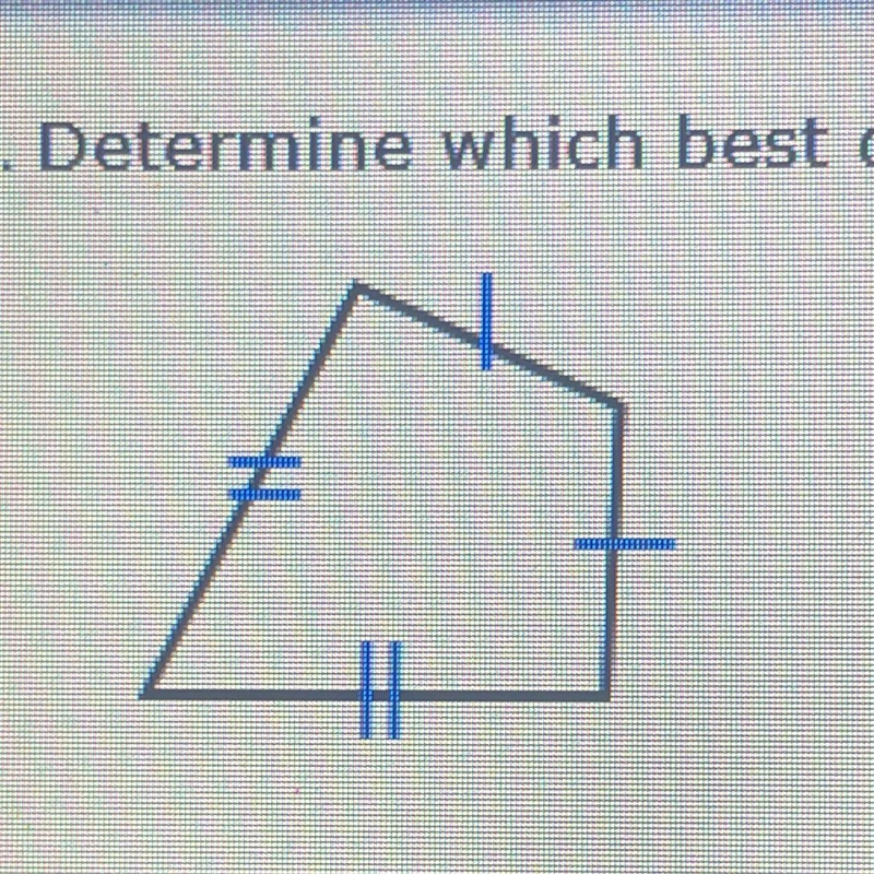 Determine which best describes a shape shown￼ kite trapezoid parallelogram Square-example-1