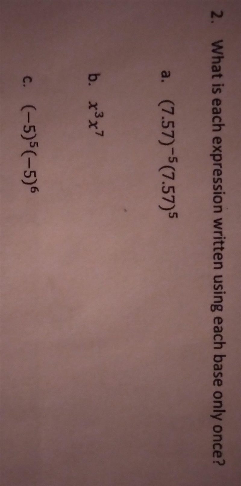 what is each expression written using each base only once?Please help! I don't understand-example-1