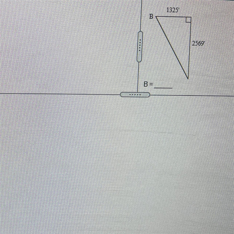 For right triangle find the missing quantity indicated below express the angle in-example-1