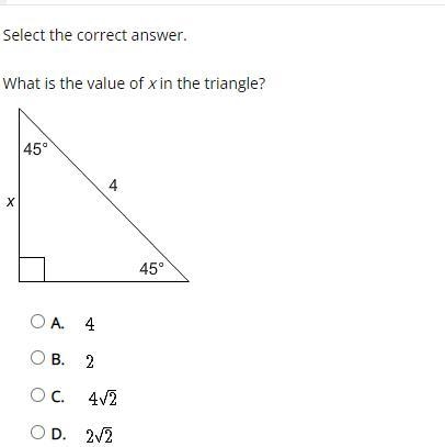 What is the value of x in the triangle?-example-1