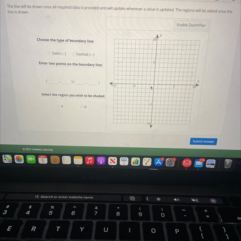 Solve the system of two linear inequalities graphically. Graph the solution set of-example-1