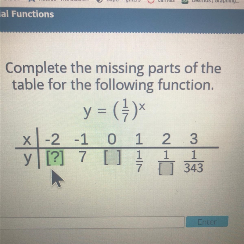 Complete the missing parts of thetable for the following function,y = (*)*xlike-2 -1y-example-1