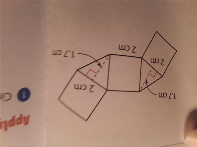 the figure shows a net for a three-dimensional figure. the net includes three squares-example-1