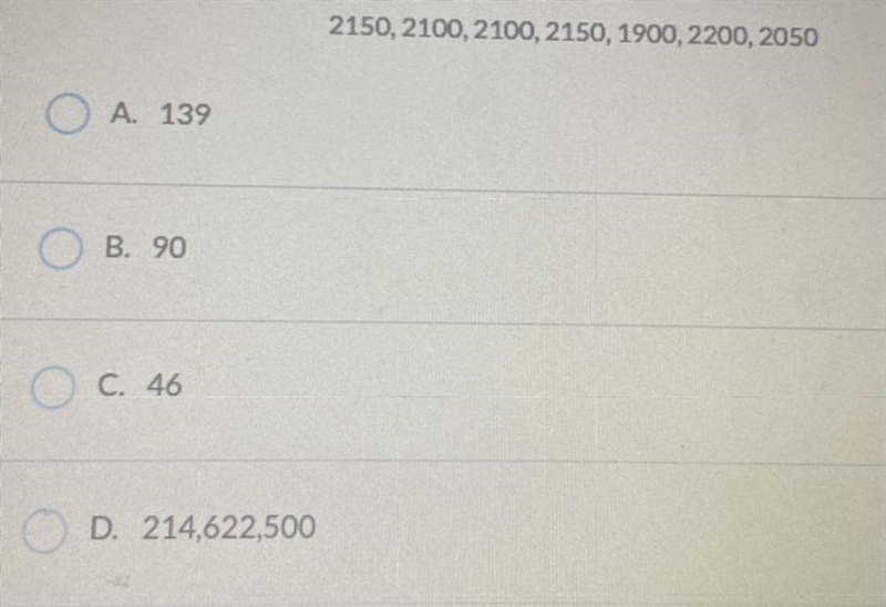 Christine tracked her calorie intake for a week. Determine what the standard deviation-example-1