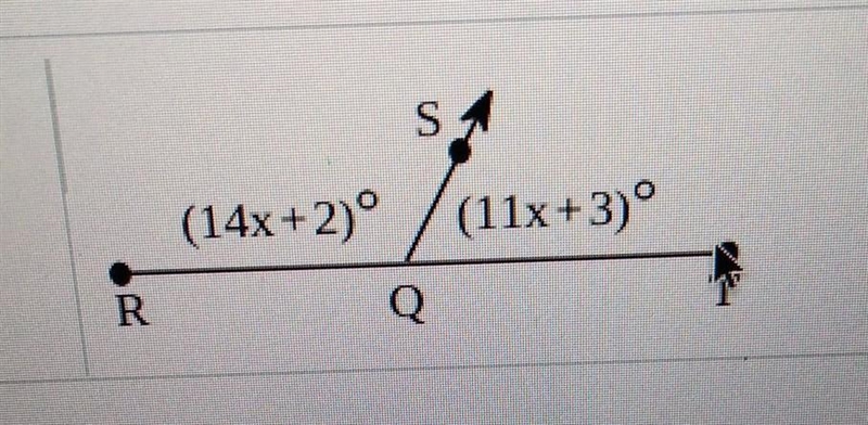 angle rqt is a straight angle. what are the measures of angles rqs and tqsmeasures-example-1