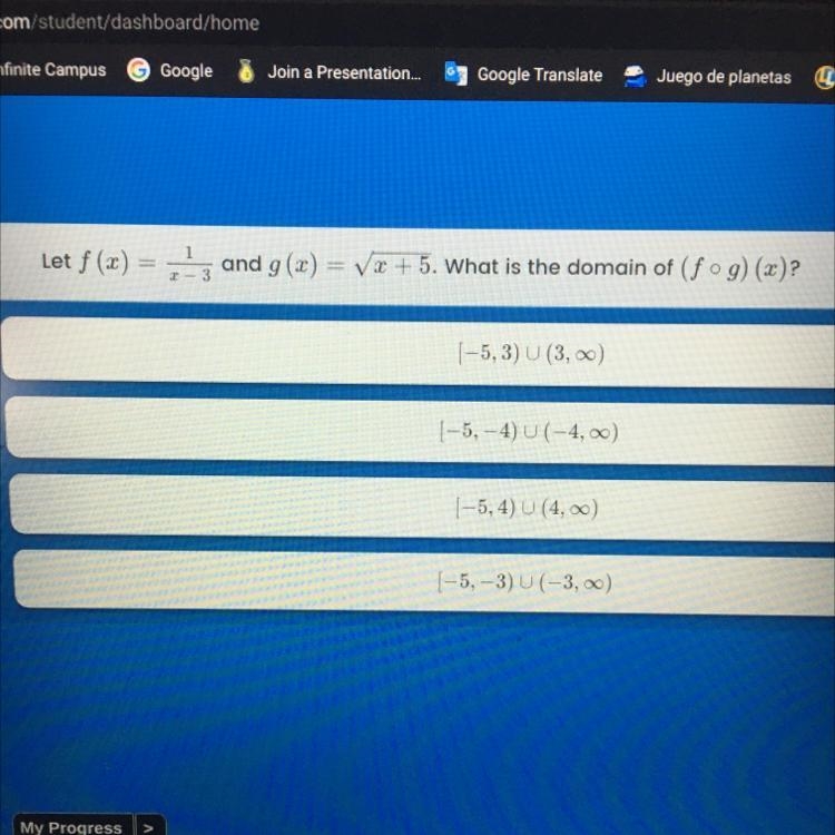 Pls help pls helppp i will giving breanlist Let f (x) = 7+3 and g(x) = Vx+5. What-example-1