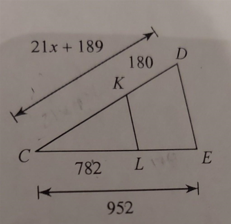 Solve for x. The triangles are similar. ​-example-1