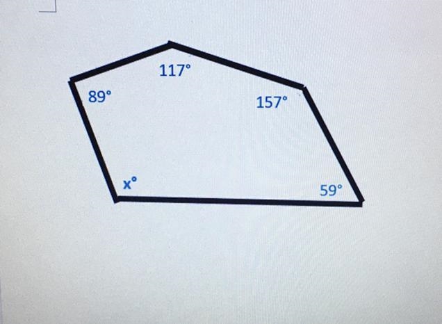 Find the value of the missing angle.-example-1