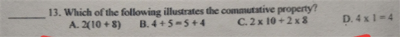 which of the following illustrates the community property? a. 2 (10 + 8( B. 4 + 5 equals-example-1