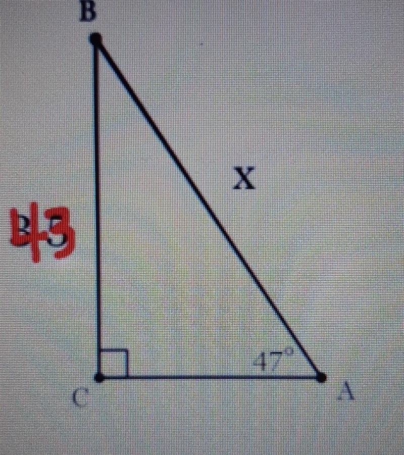 Find the length of side x in simplest radical form with a rational denominatorthe-example-1