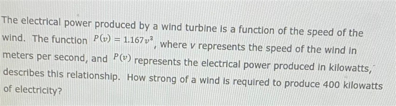 The electrical power produced by a Winter vine as a function of the speed of the wind-example-2