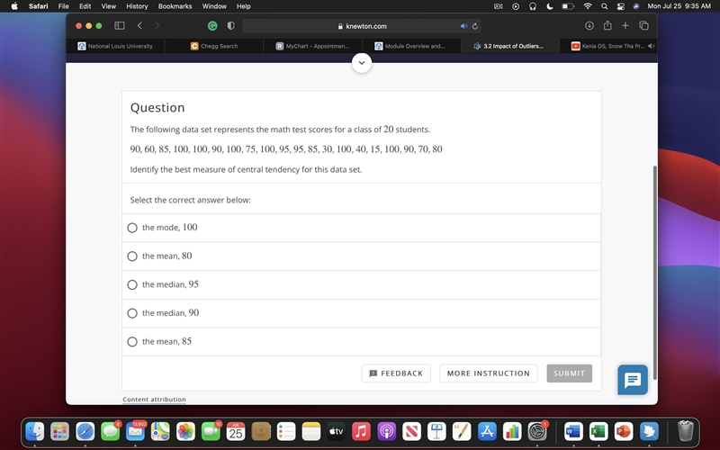 The following data set represents the math test scores for a class of 20 students-example-1