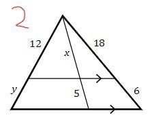 Find x, y for figures 1, 2, and 3 shown on the pictures below-example-2