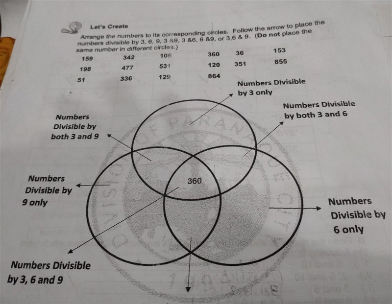 LET'S CREATE ARRANGE THE NUMBERS TO ITS CORRESPONDING CIRCLES. FOLLOW THE ARROW TO-example-1