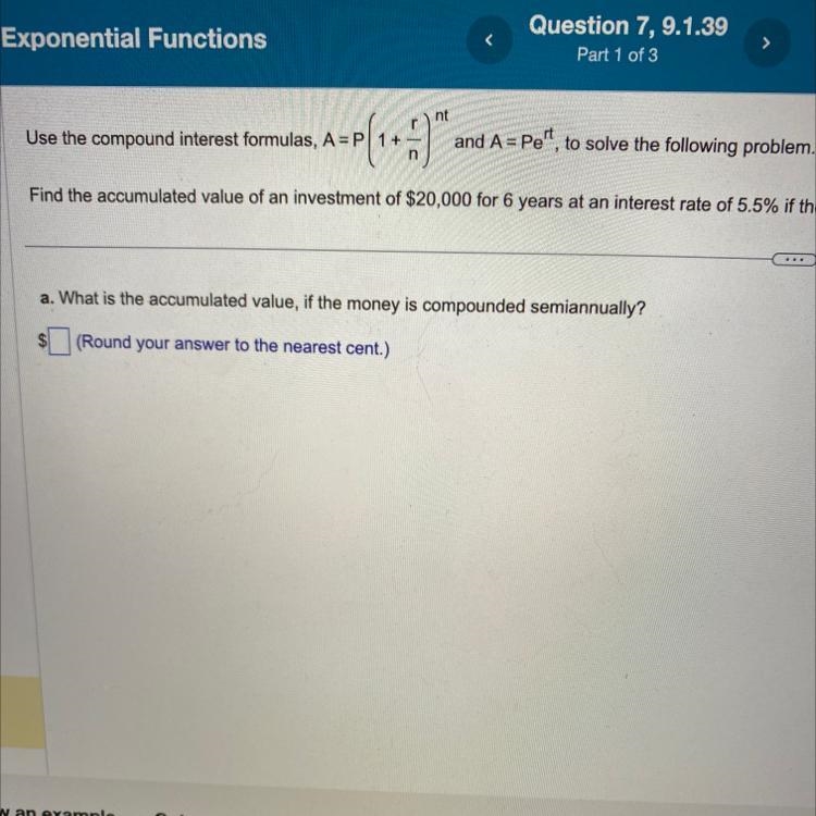 What is the accumulated value if the money is compounded semiannually?-example-1