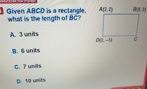 Given ABCD is a rectangle what is the length of BC line-example-1