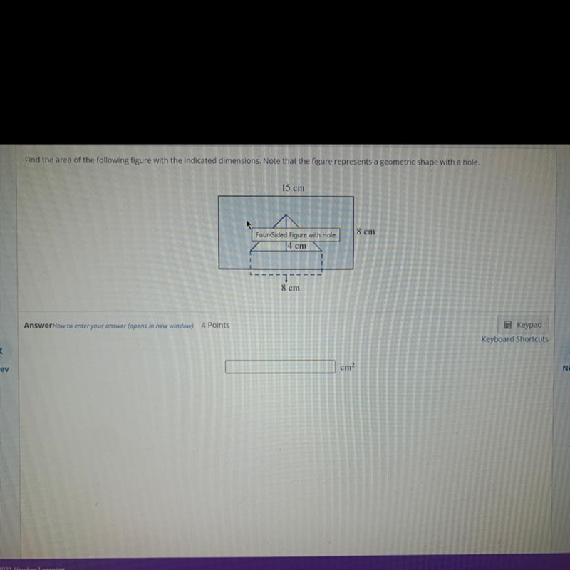 Find the area of the following figure with the indicated dimensions-example-1