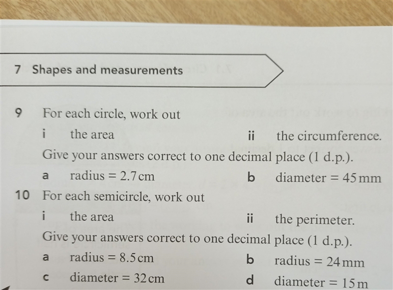 For each circle , work out​-example-1