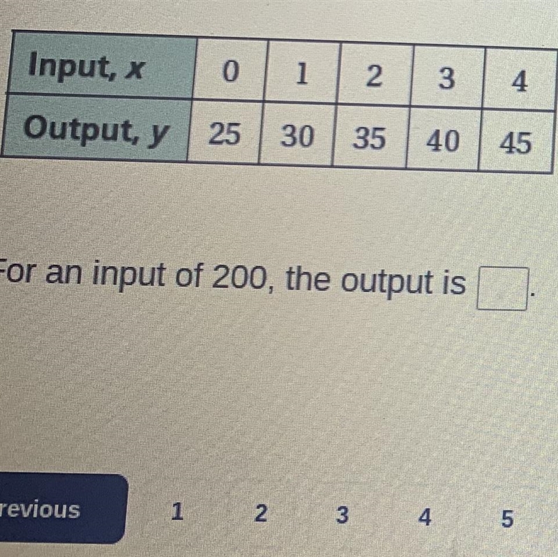 Use 2 methods to predict the output for an input of 200.-example-1