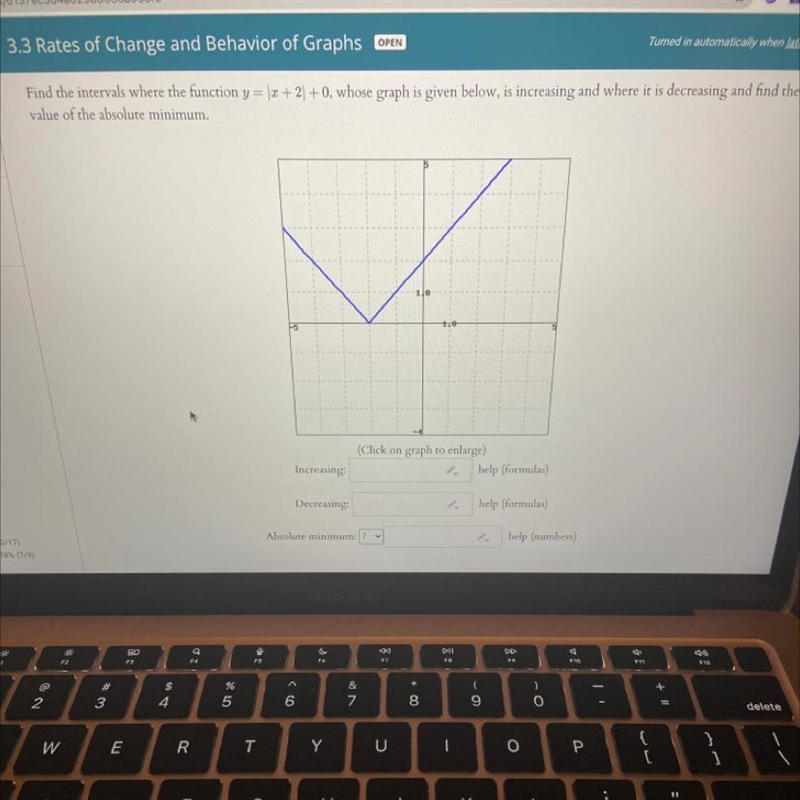 find the intros were the function Y equals X +2+0, whose graph is given below its-example-1