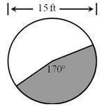 Chris found the area of the shaded sector to be 333.79. Determine if he is correct-example-1