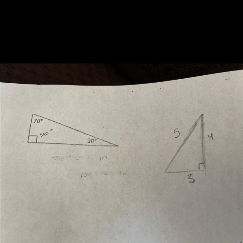 Is this correct? Draw and label a triangle that is similar to the one pictured below-example-1