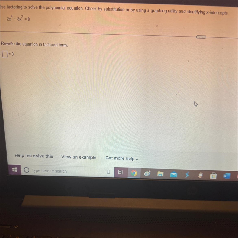 Use factoring to solve the polynomial equationCheck by substitution or by using a-example-1