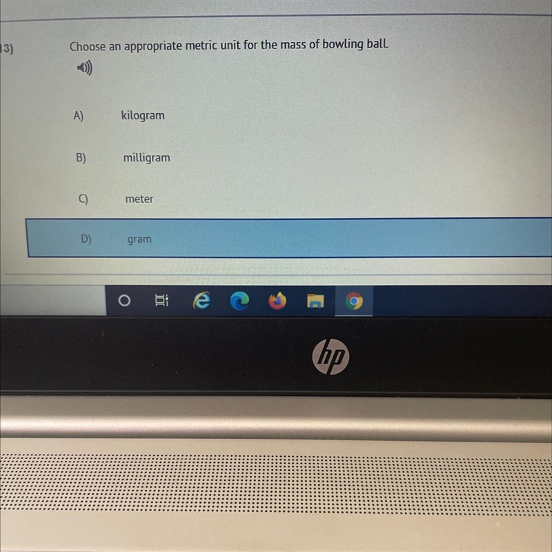 Choose an appropriate metric unit for the mass of bowling ball A) kilogram B) milligram-example-1