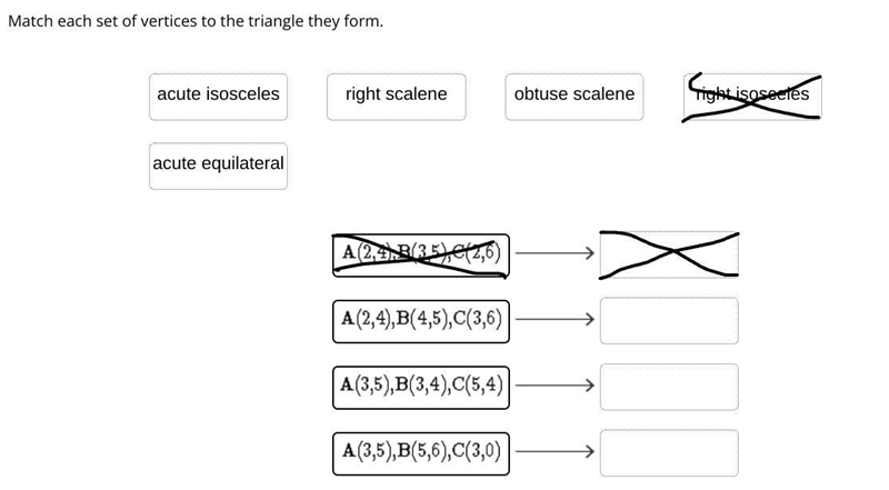 Drag the tiles to the boxes to form correct pairs.-example-1