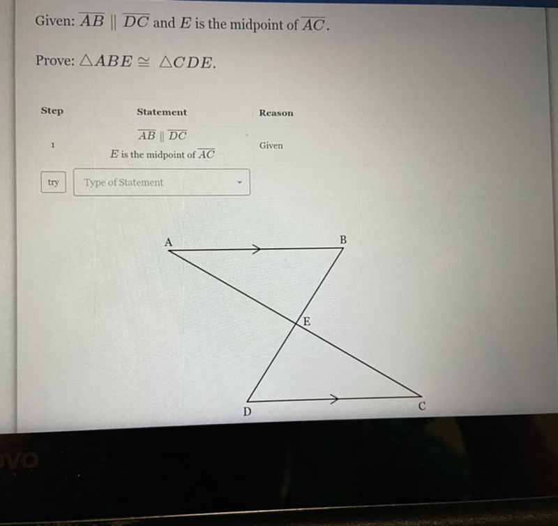 I need help solving this with the statements and reasons-example-1