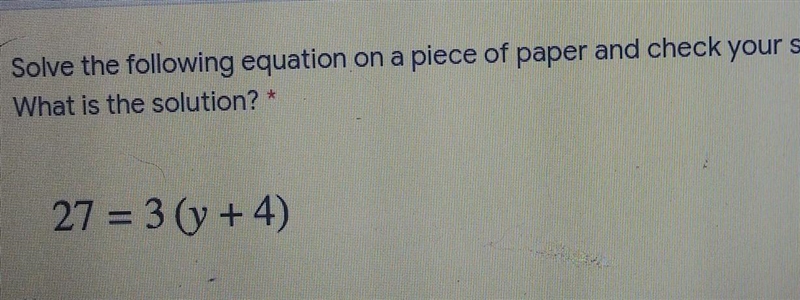 Solve the following equation on a piece of paper and check your solution what is the-example-1