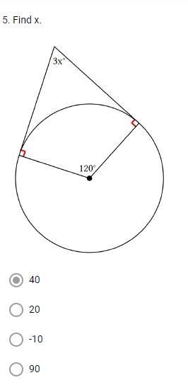 Find X. Circumscribed Angles-example-1