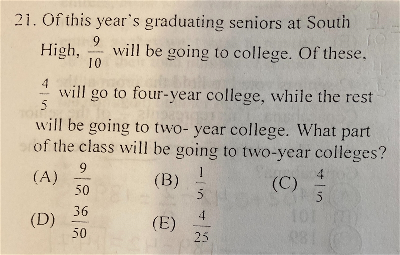 Of this year’s graduating seniors at South High, 9/10 will be going to college, while-example-1