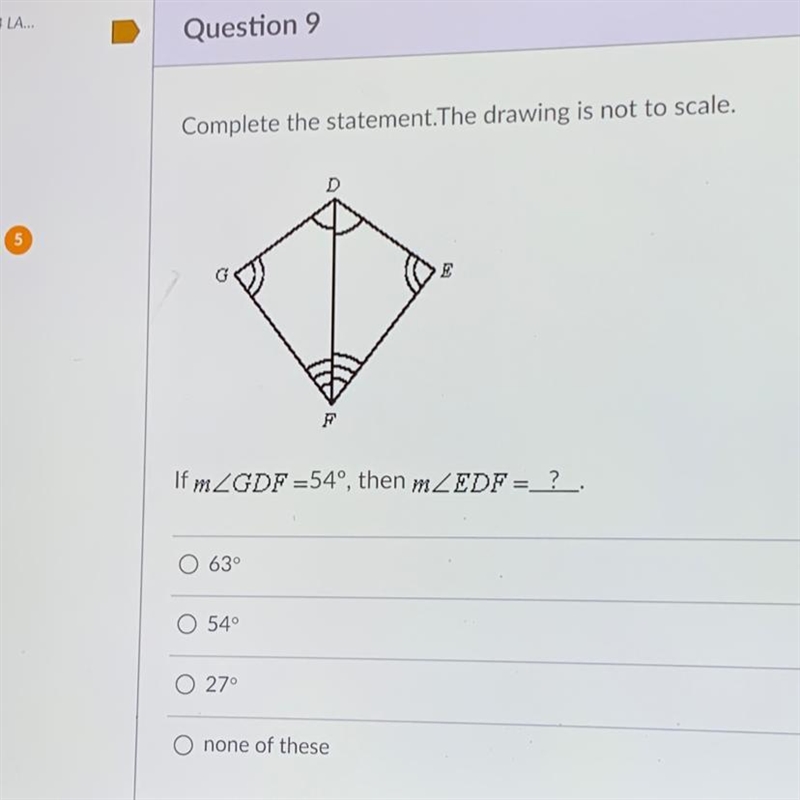 Complete the statement. The drawing is not to scale.-example-1