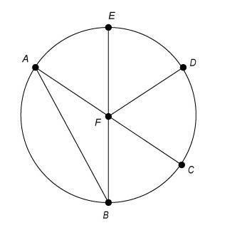 Which line segment is a diameter of circle F? FE¯¯¯¯¯ BA¯¯¯¯¯ EC¯¯¯¯¯ AC¯¯¯¯¯-example-1