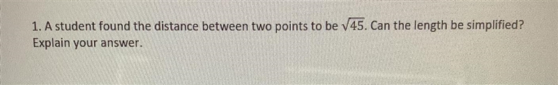 A student found the distance between two points to be 45. Can the link be simplified-example-1