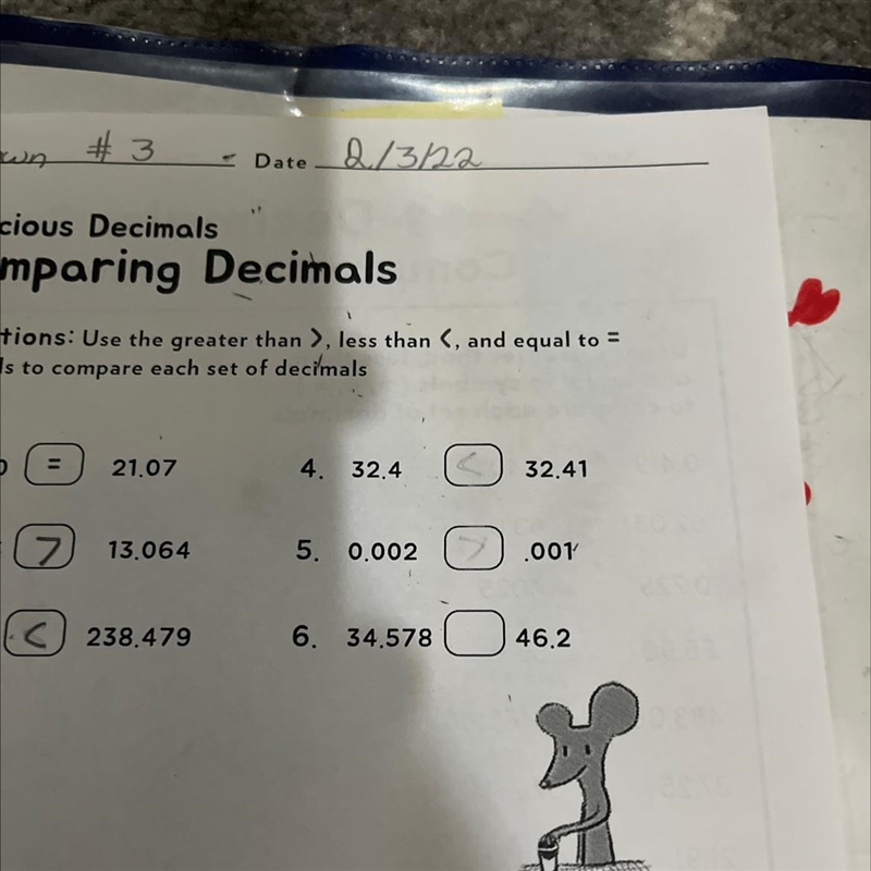 Use the greater than > , less than <, and the equal to = symbols to compare-example-1