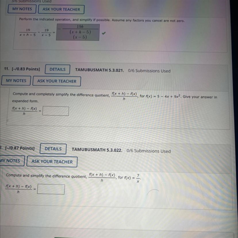 Compute and completely simplify the difference quotient-example-1