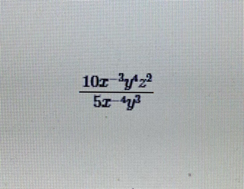 SIMPLIFY THE EXPRESSION: Answer choices: A. 2xyz^2 B. 2x^-7y^7z^2 C. 5x^12y^12z^2 D-example-1