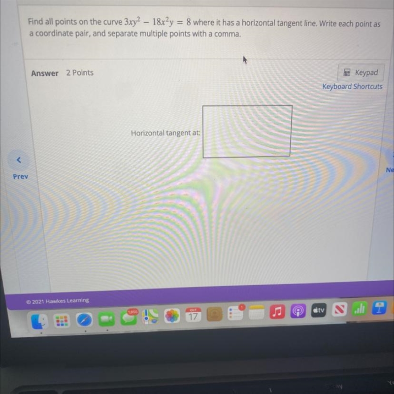 Find all points on the curve where it has a horizontal tangent line-example-1