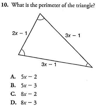 What is the perimeter of the triangle? (30 Points)-example-1