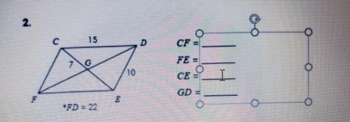 Directions: If each quadrilateral below is a parallelogram find the missing measures-example-1