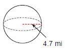 Find the volume of each sphere. Round to the nearest tenth, if necessary. Do not include-example-1