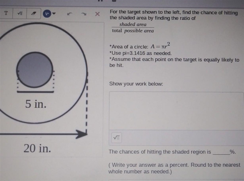 Show your work. write answer as a percent and round the nearest whole number if needed-example-1