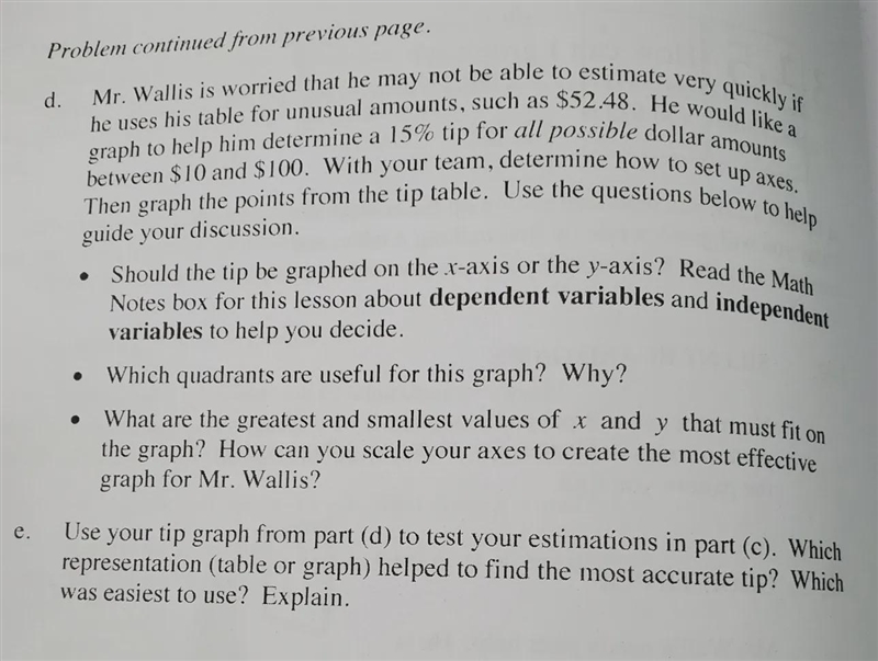 The question is in the photo. Complete Part D and E. Value for part C is x= $36-example-1