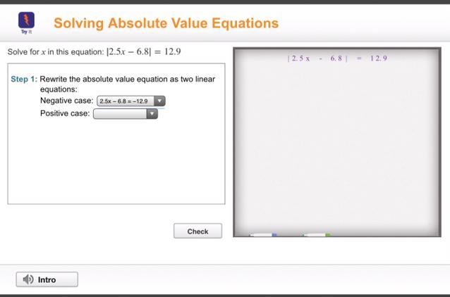 Not too sure how these work, they’re absolute value equations.-example-1