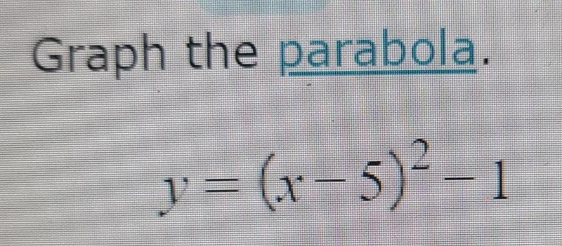 I need help with graphing 5 points. 2 points to the left of vertex, the vertex, 2 points-example-1