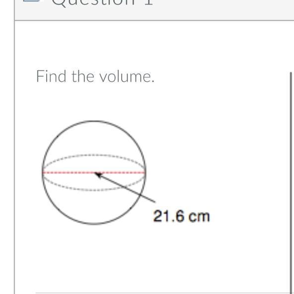 Find the volume of the sphere-example-1