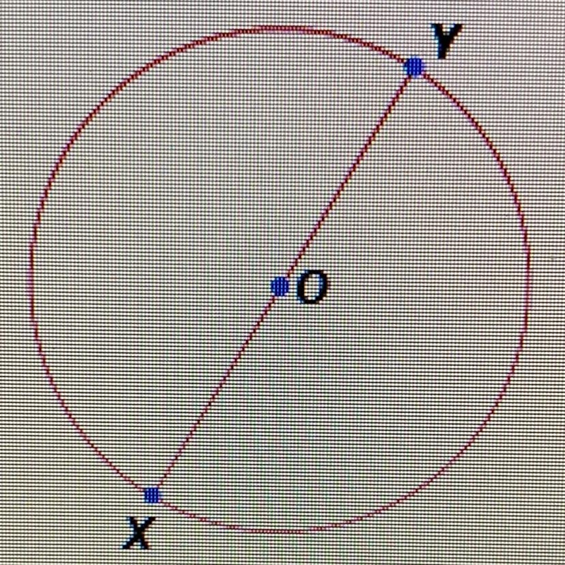 Which of the following represents the diameter of the circle below?-example-1